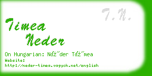 timea neder business card